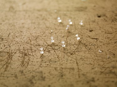 Thumb tacks on a bulletin board