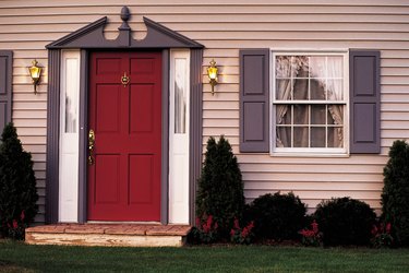 Front of pink house