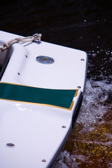 Stern of inboard motorboat