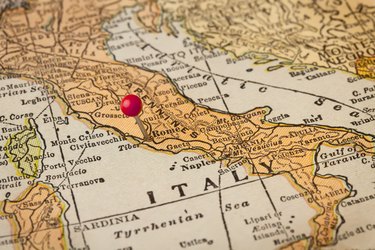 Rome and Italy vintage map