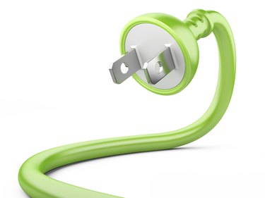 eco energy concept. electric plug
