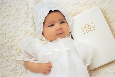 Baby with bible