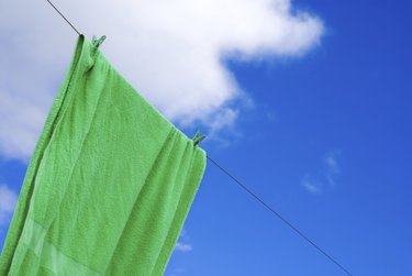 Green towel
