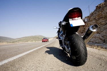 Motorbike on the road