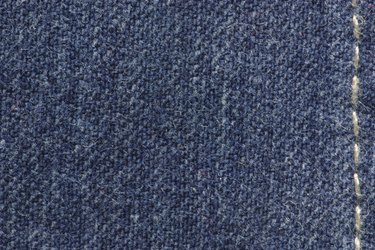 Seam on denim clothing