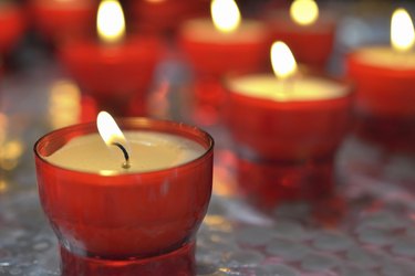 firing candle in catholic church
