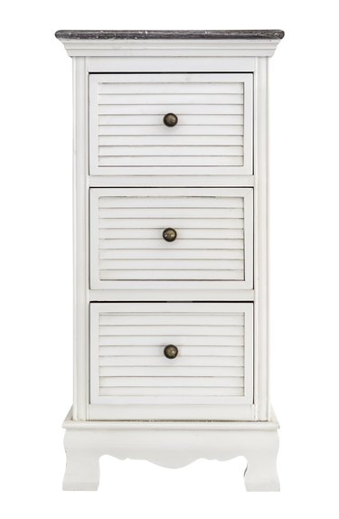 White wooden drawers cabinet