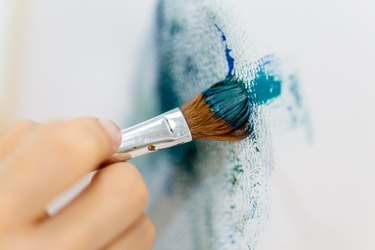Brush stroke on canvas painting
