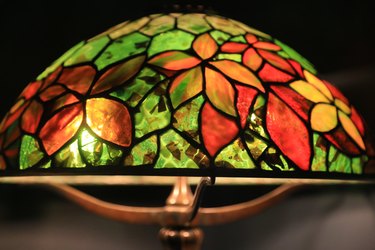 Colorful Tiffany type lamp