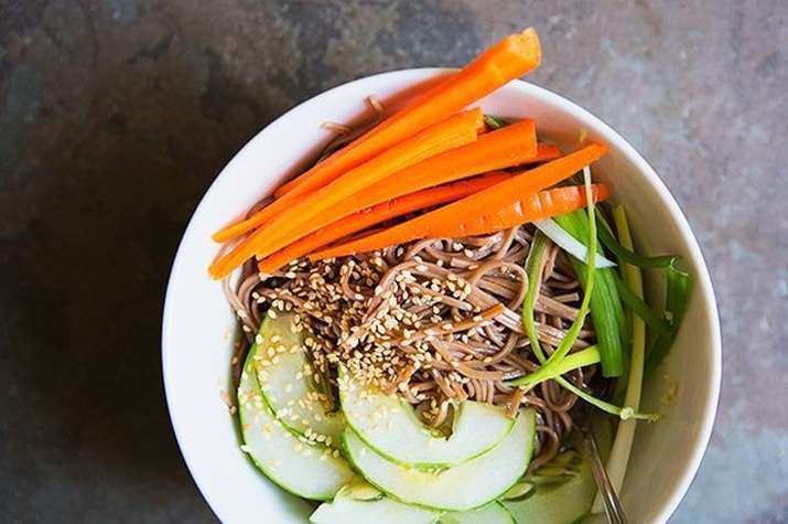 Cold Sesame Soba Noodle Salad