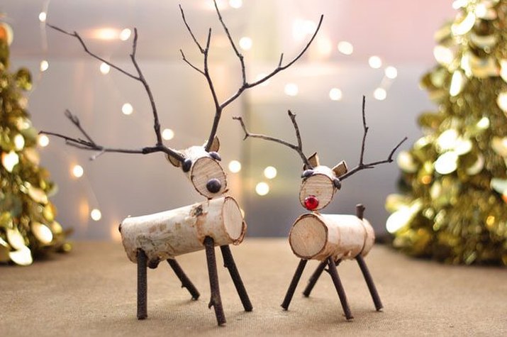 How to make a birch wood reindeer
