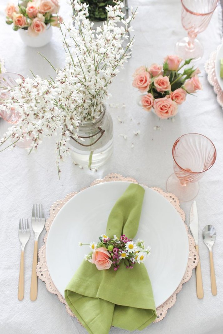 floral napkin rings