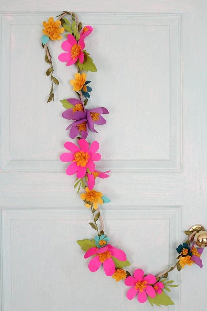 Paper flower garland