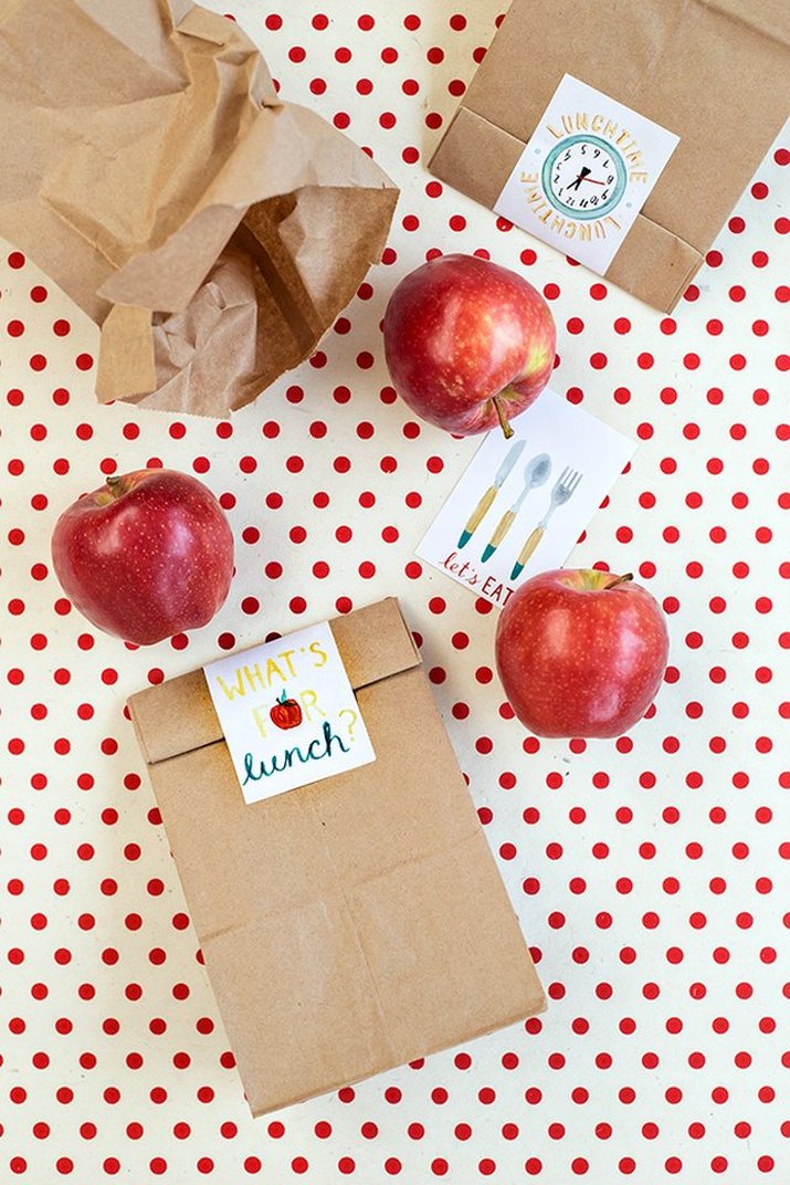 Lunch bag labels