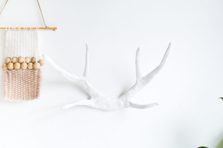 Faux clay antlers