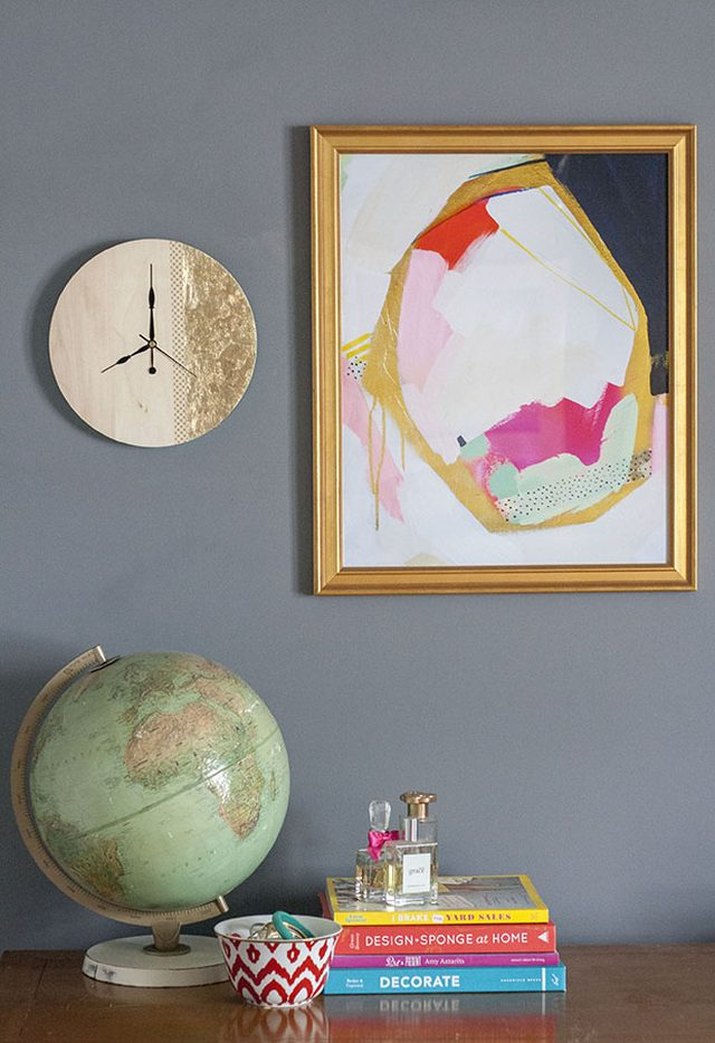 Gold leaf clock