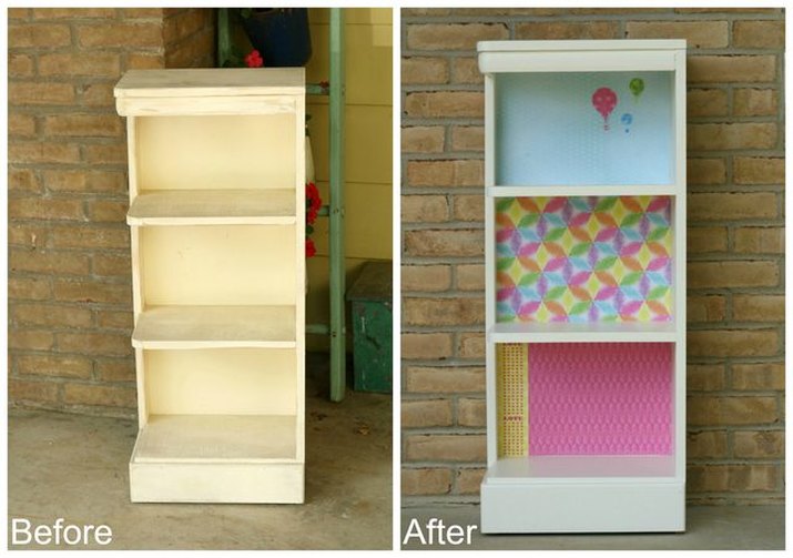 Decoupaged Bookshelf